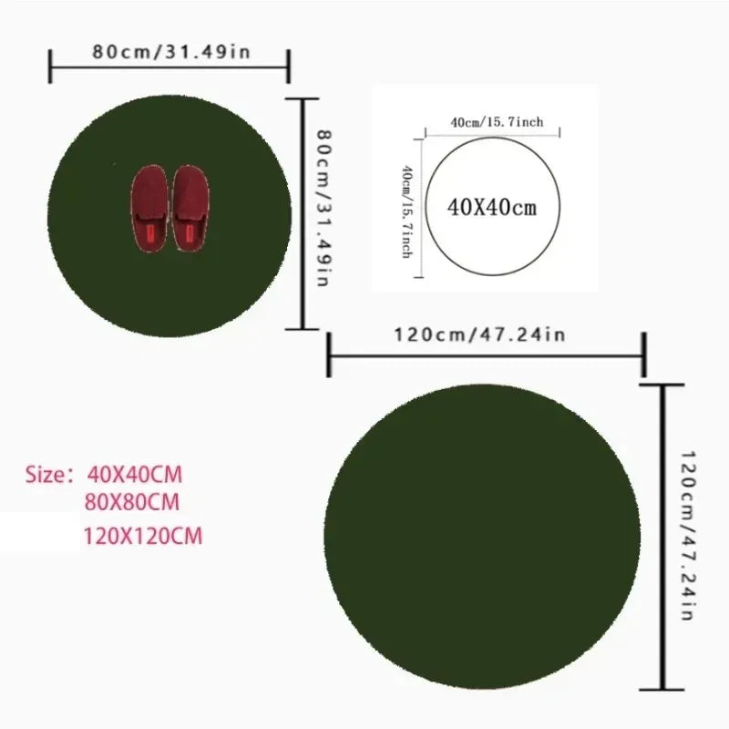 Cute Colorful Pattern Round Rug Playful Soft Plush Non-slip Warm Home Decor Mat for Kids Room Nursery Play Area Bedroom Decor